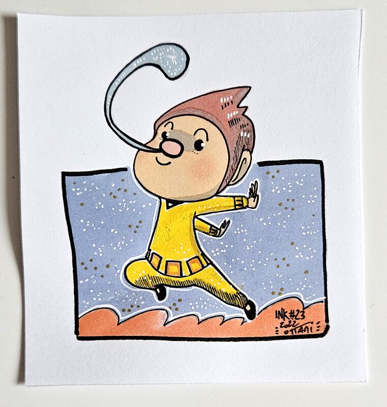 oTTami, Dessin original de l'Inktober 2022 : L'enfant à la Morve de Windwaker ! - Illustration originale