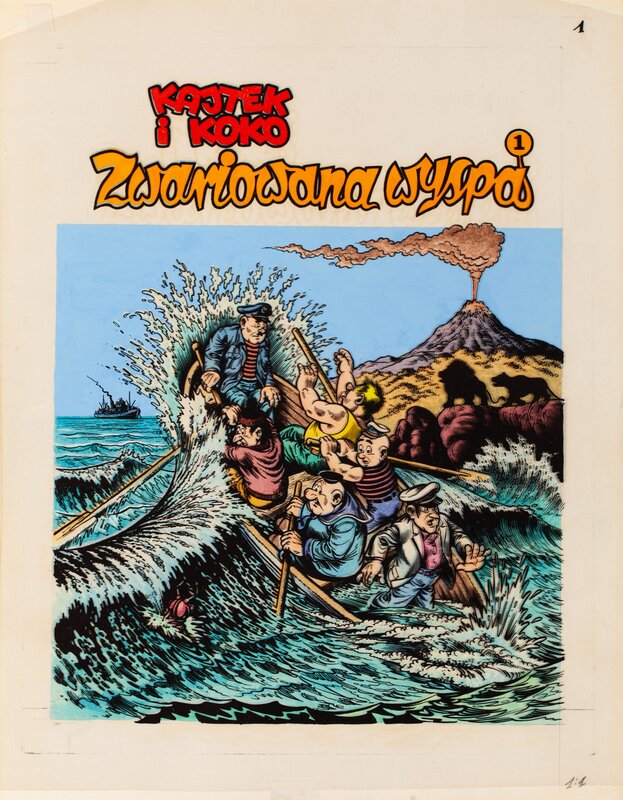 Janusz Christa, Kajtek i Koko - Zwariowana wyspa 1 - okładka - Comic Strip
