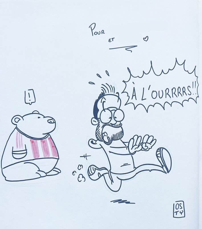 Julien Osty, Jarry, Jarry et ses enfants Vic et Tim (tome 1) - Dédicace