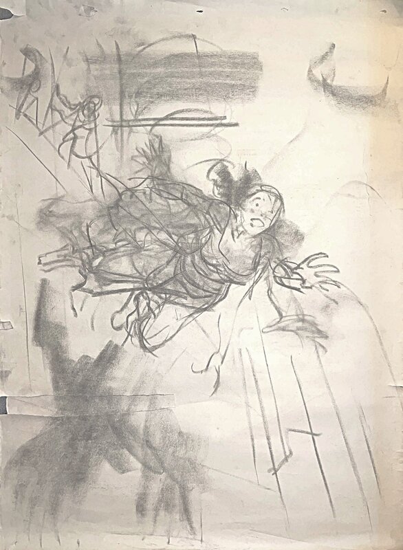 Grzegorz Rosinski, Thorgal - Kriss de Valnor 2 - cover 1st sketch - Couverture originale