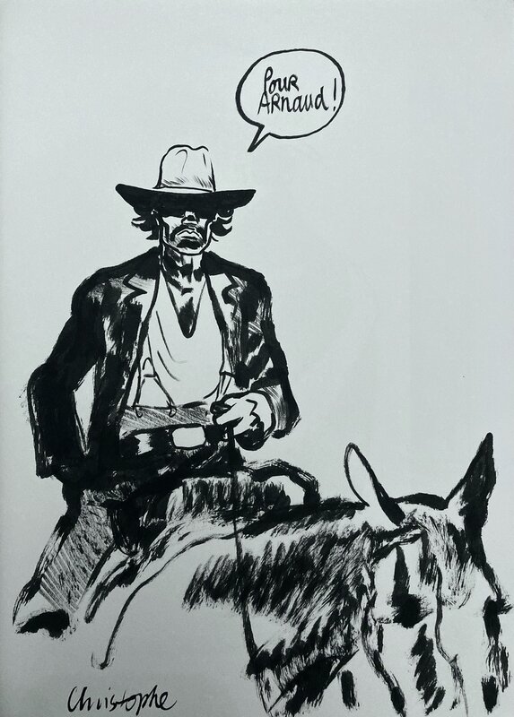 Blueberry à cheval par Christophe Blain - Dédicace