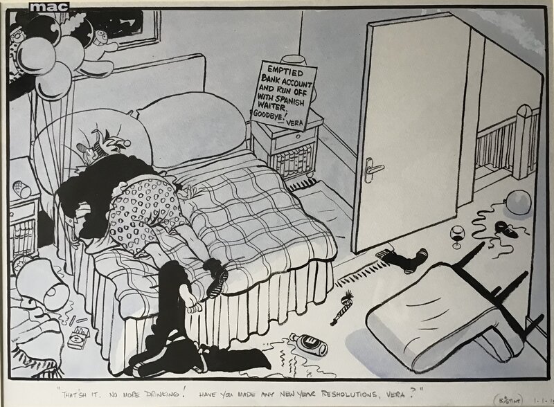 Bonnes résolutions par Mac., Stanley McCurty - Illustration originale