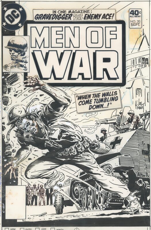 Joe Kubert, Men of War - T20 Cover - Original Cover