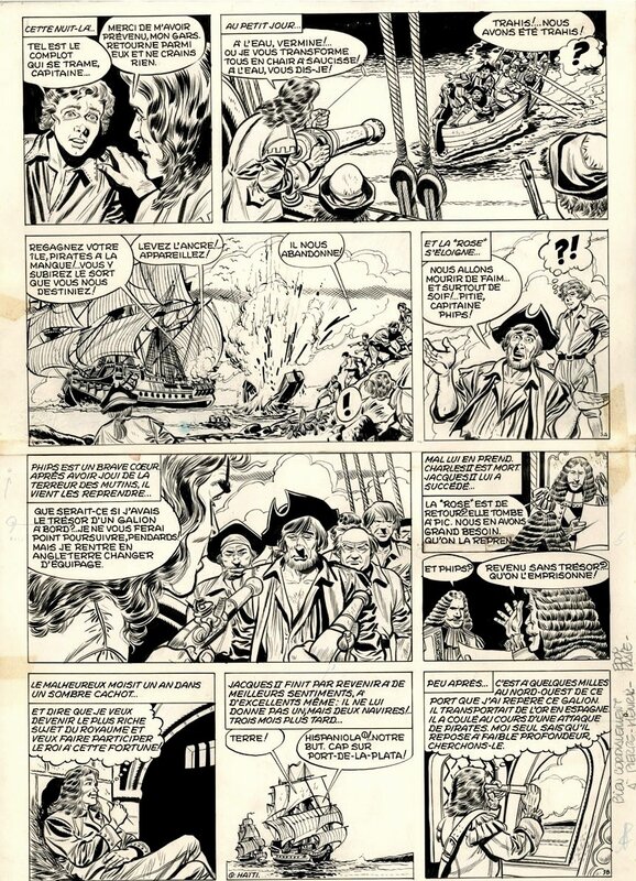 Eddy Paape, Oncle Paul - Pécheurs de Trésors - pl. 3 - Planche originale