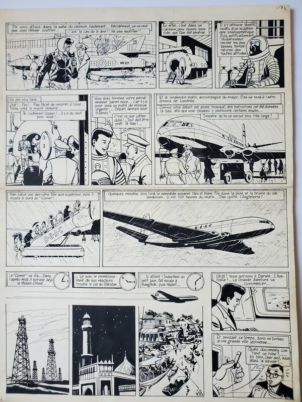 Albert Weinberg, DAN COOPER  T8 LE SECRET DE DAN COOPER - Planche originale