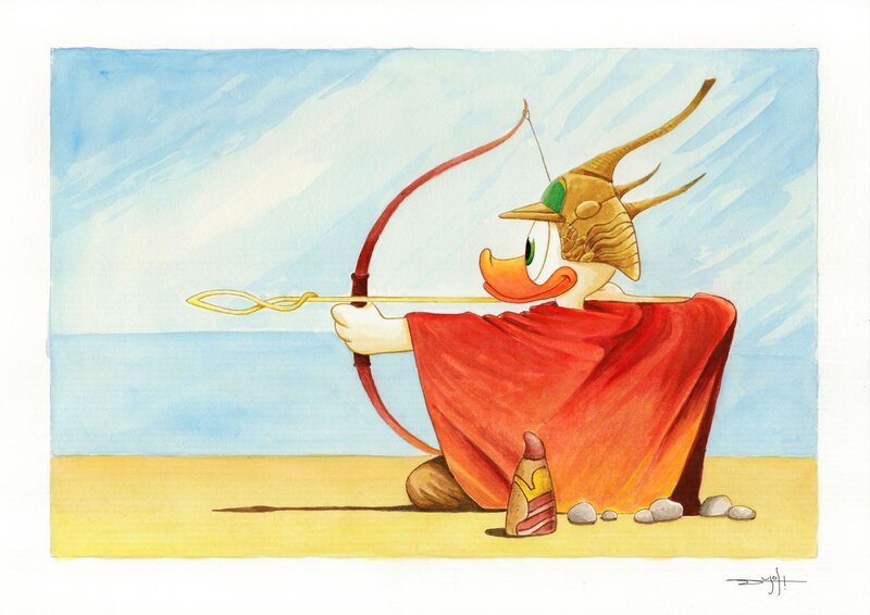 En vente - Jordi Juan, Donald Duck - Hommage à Moebius - 