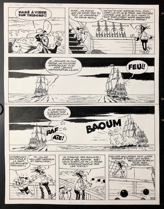 En vente - Marcel Remacle, Le trois-mâts fantôme - Planche originale