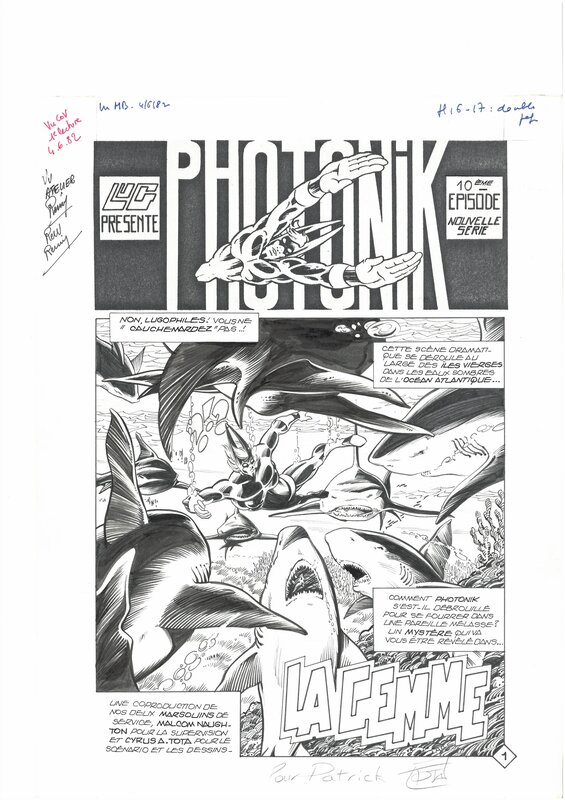 Ciro Tota, Planche originale Photonik (La Gemme) - Comic Strip