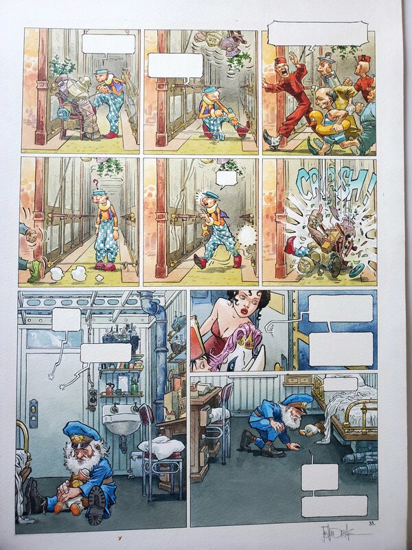 Jean-Baptiste Andréae, TERRE MECANIQUE T1 OCEANICA planche originale couleur n°33 - Comic Strip