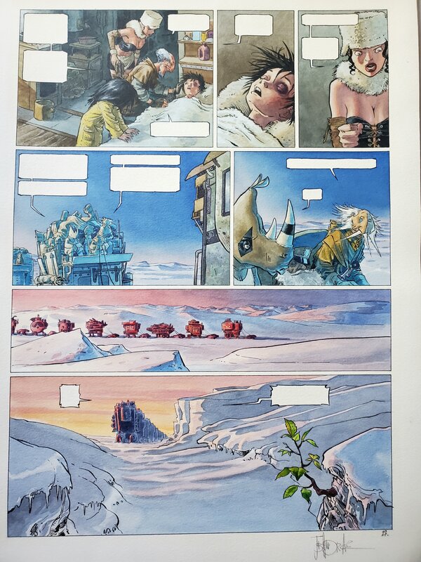 Jean-Baptiste Andréae, TERRE MECANIQUE  T2 ANTARTICA    couleur directe - Planche originale