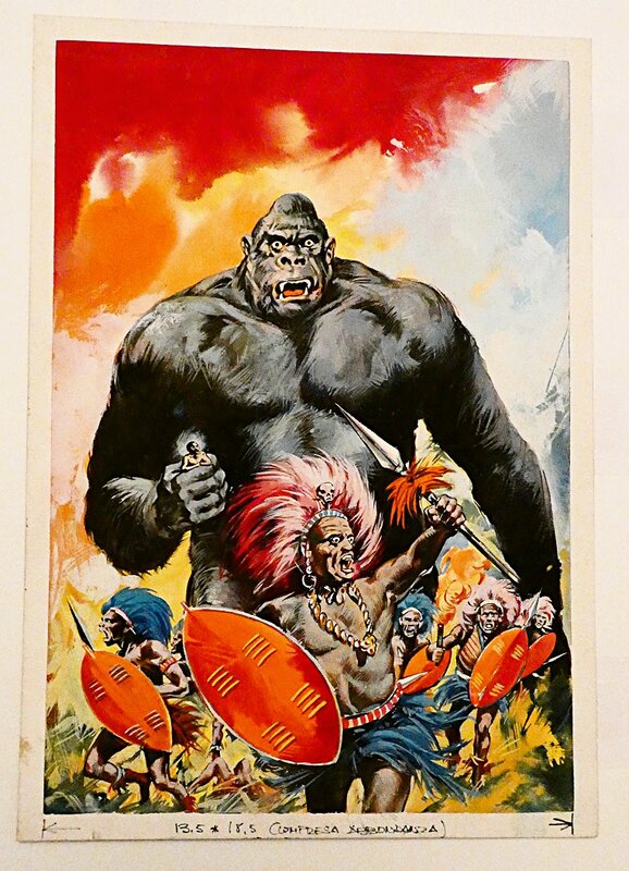 Primo Marcarini, Tom Tully, Eric Bradbury, King Kong (Occident) Titre : La naissance d'un monstre !  tome 1 pour la version française - Planche originale