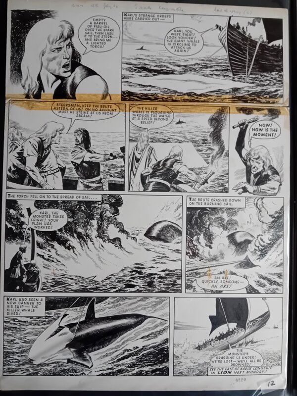 En vente - Don Lawrence, Karl the viking - Erik le viking - Planche originale