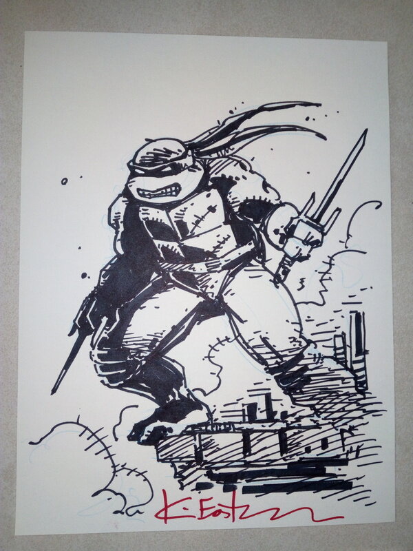 En vente - Planche originale TMNT tortues ninja / kevin eastman - Illustration originale