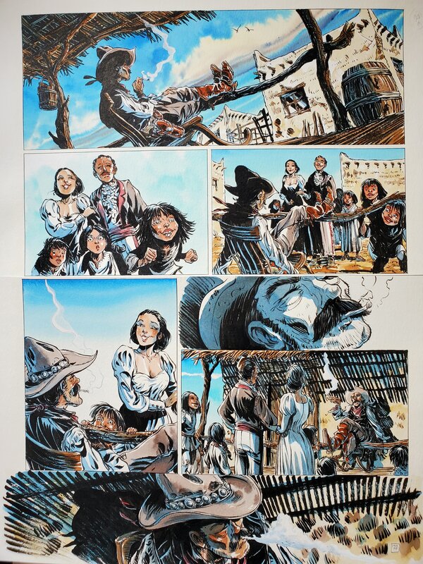 Tiburce Oger, GHOST KID      couleur directe - Planche originale