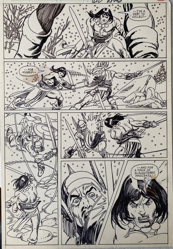 Gil Kane, John Marc De Matteis, Conan the Barbarian - T127 p.17 - Planche originale