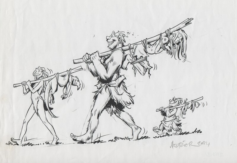Trolls de Troy par Jean-Louis Mourier - Illustration originale