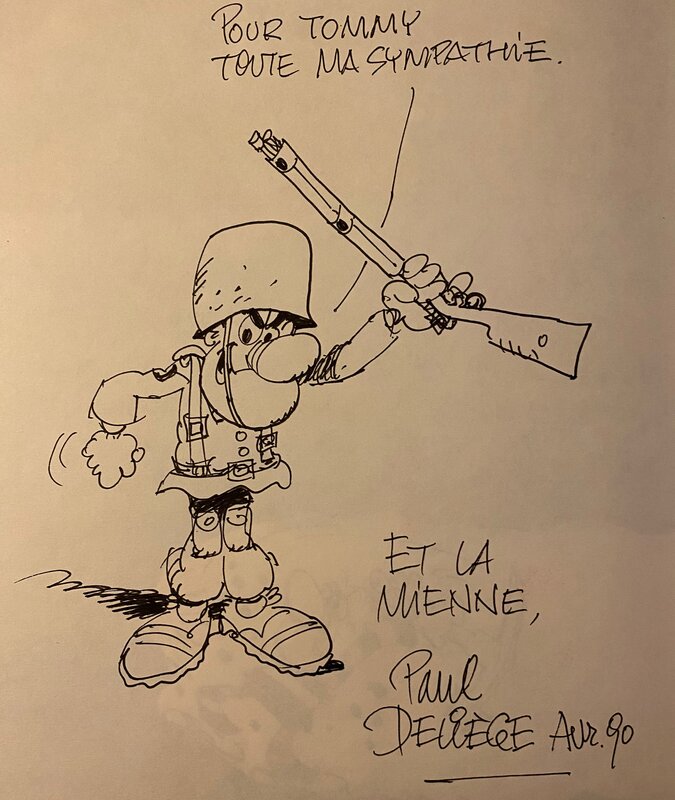 Paul Deliège, illustration originale, Bobo soldat, 