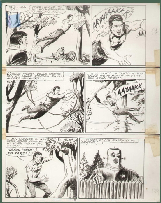 Zagor par Gallieno FERRI, Fergal - Planche originale