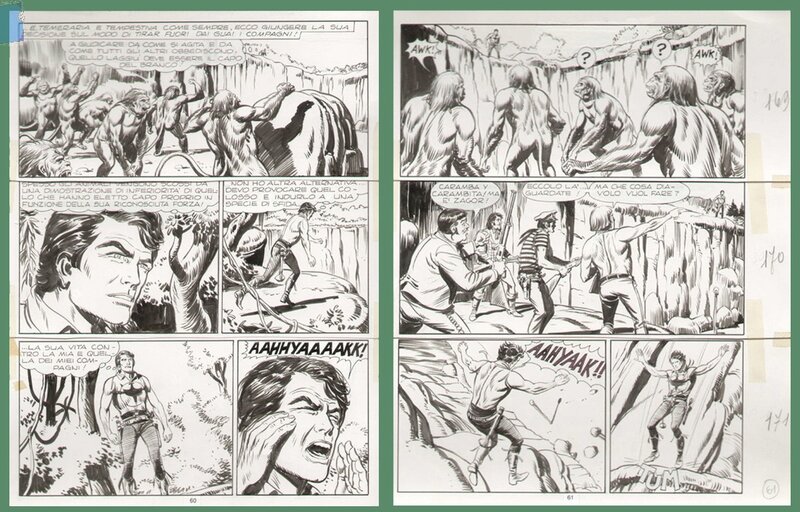 Zagor par Gallieno FERRI, Fergal - Planche originale