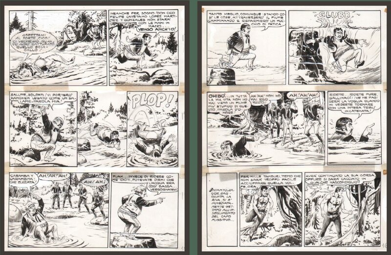 Zagor par Gallieno FERRI, Fergal - Planche originale