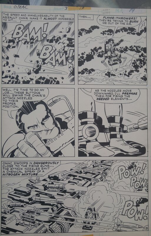 Jack Kirby, Mike Royer, Omac #3.    (cover scene) DC comics - Comic Strip