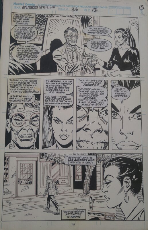 Al Milgrom pen inked by Don Heck, Avengers Spotlight 36 page 12 - Planche originale