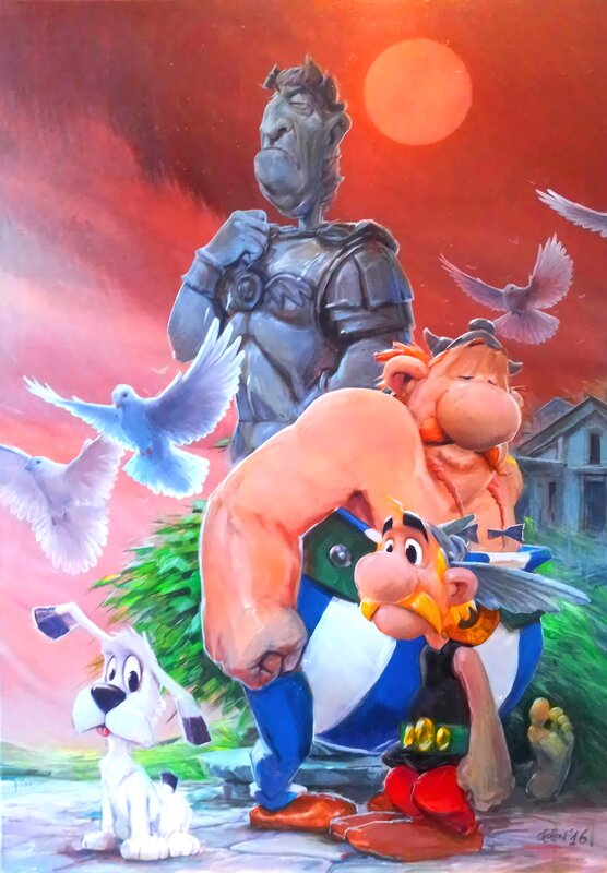 Gedeon, Daniel GRZESZKIEWICZ, Asterix, Obélix et Idéfix - Original Illustration