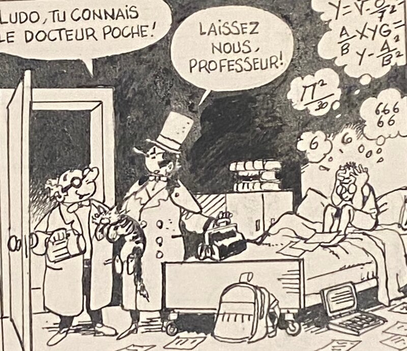 Marc Wasterlain, planche originale, Docteur Poche. - Comic Strip