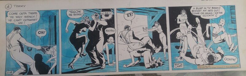 Team Work - Terry and the Pirates Milton Caniff - Planche originale
