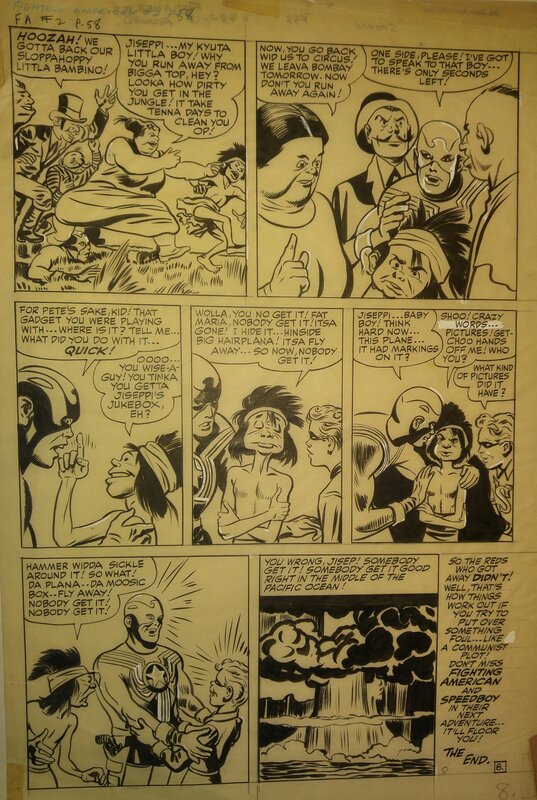 Joe Simon Assist Jack Kirby, Fighting American #2 - Comic Strip