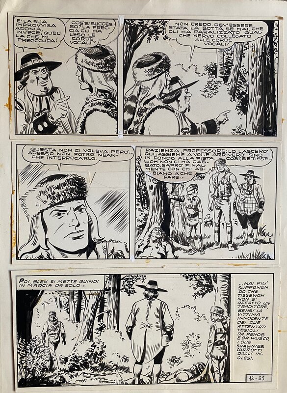 Franco Bignotti, planche originale, Blek le Roc. - Comic Strip