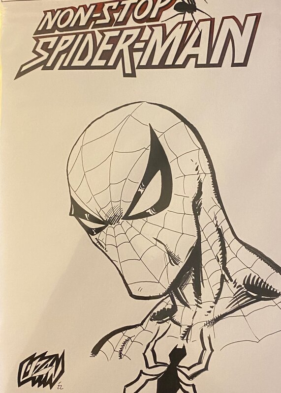 Franck Uzan, illustration originale, Spiderman de Marvel, 