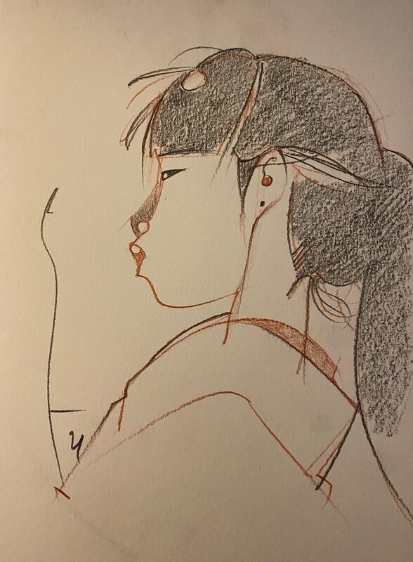 Michetz, illustration originale, Geisha. - Illustration originale