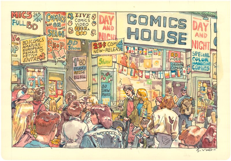 For sale - Comics House by Bastien Vivès - Original Illustration