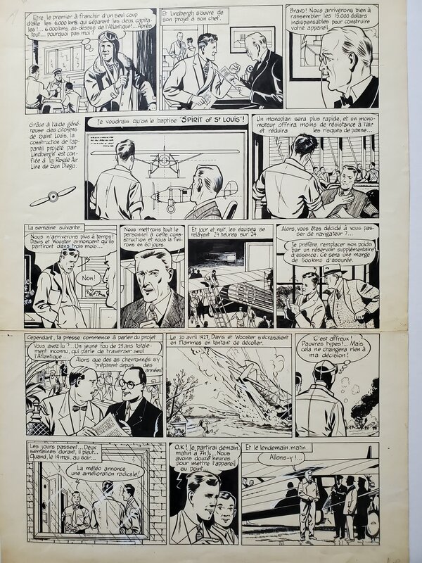 LINDBERGH par Albert Weinberg - Planche originale