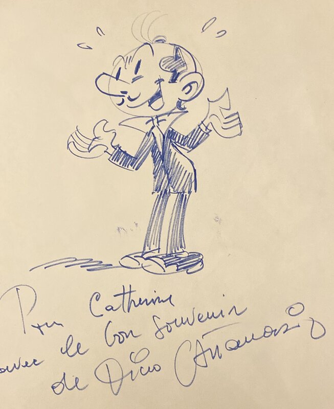 Dino Attanasio, illustration originale, eco, e il magnifico Signor Spaghetti ! - Dédicace