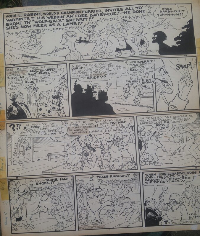 L'il Abner Sunday par Al Capp - Planche originale