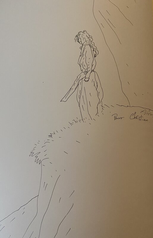 Michel Crespin, illustration originale, jeune femme, 