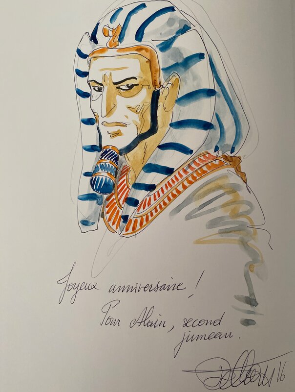 Isabelle Dethan, illustration originale, Ramsès II. - Sketch