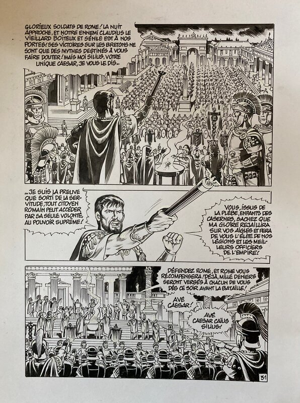 Jean-Yves Mitton, planche originale, Messalina N°6. - Planche originale