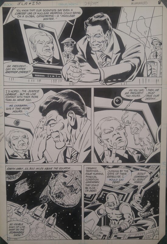 Alan Kupperburg, Justice League of America 230 - Planche originale