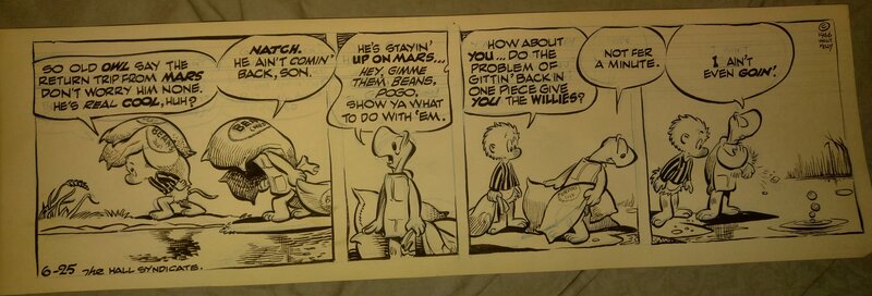 Walt Kelly, Trip to Mars : Pogo Opossum - Comic Strip