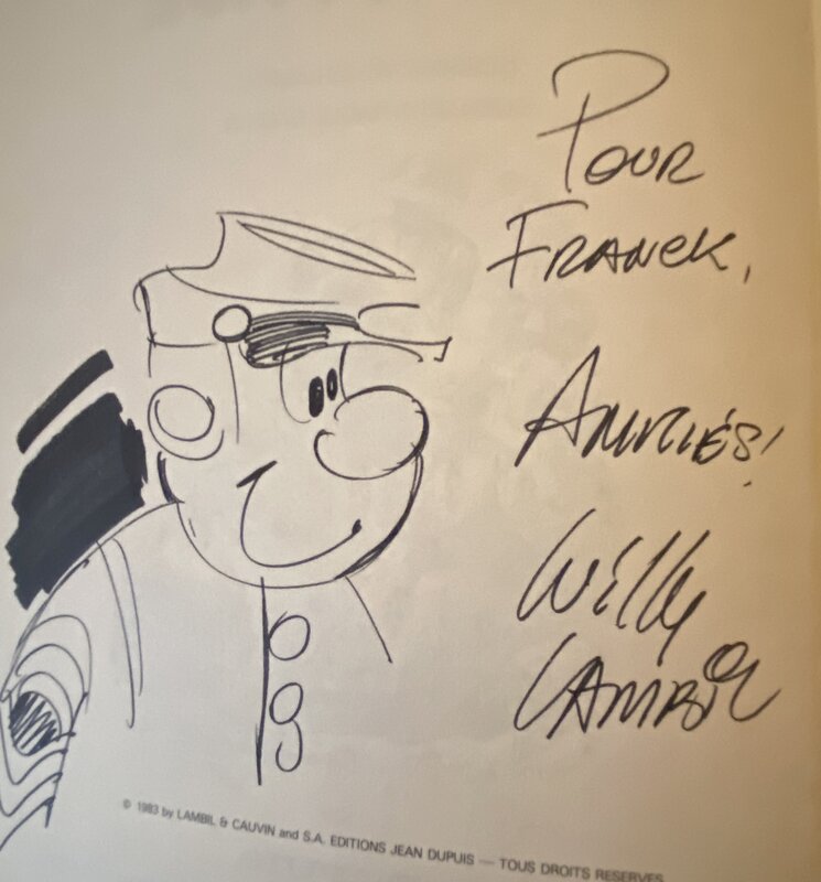Willy Lambil, illustration originale, Sergent Chesterfield, 