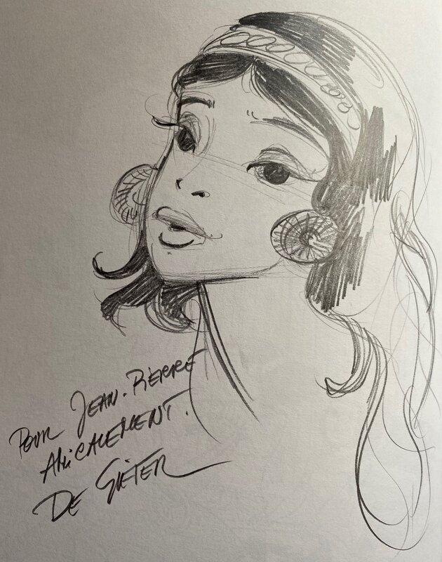 Lucien De Gieter, illustration originale, Princesse Crètoise, 