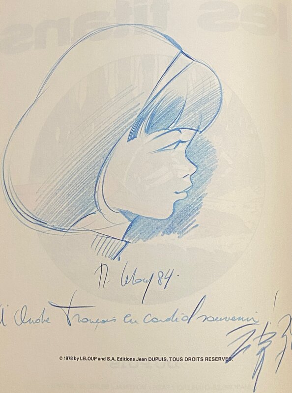 Roger Leloup, illustration originale, Yoko Tsuno, - Dédicace