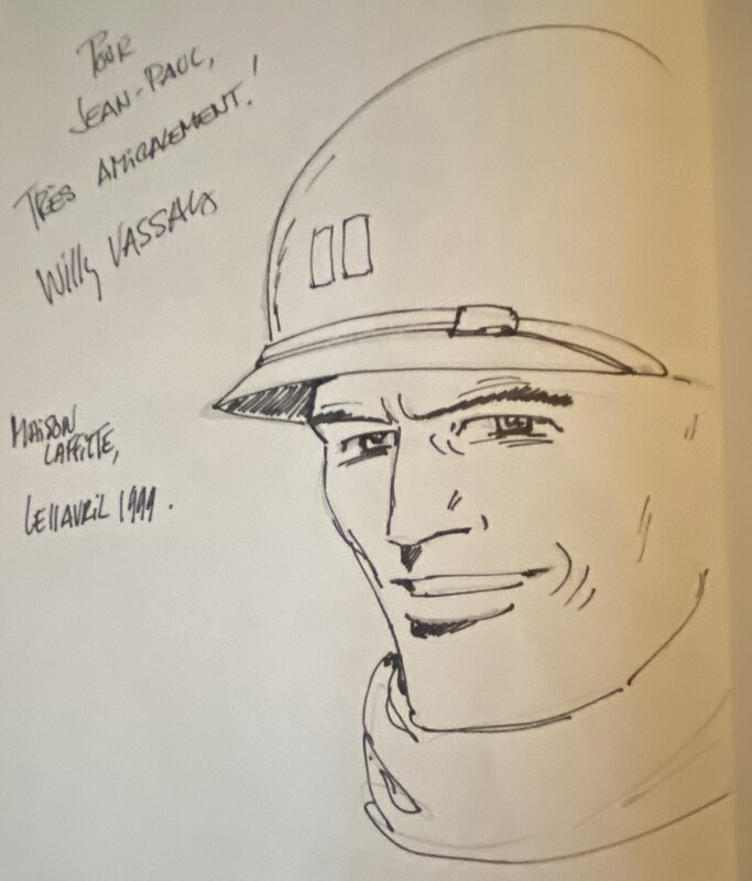 Willy Harold Vassaux, illustration originale, GI officer, 