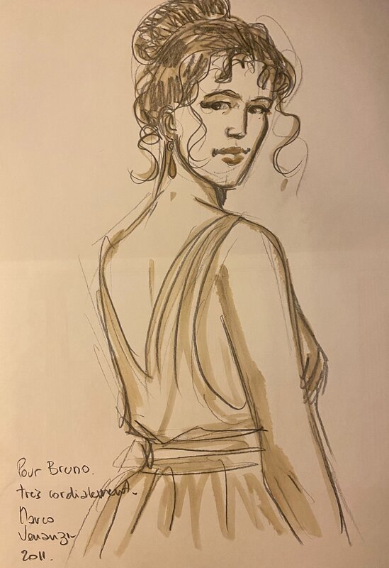 Marco Venanzi au dessin, Jacques Martin au scénario, illustration originale, Vestale, 