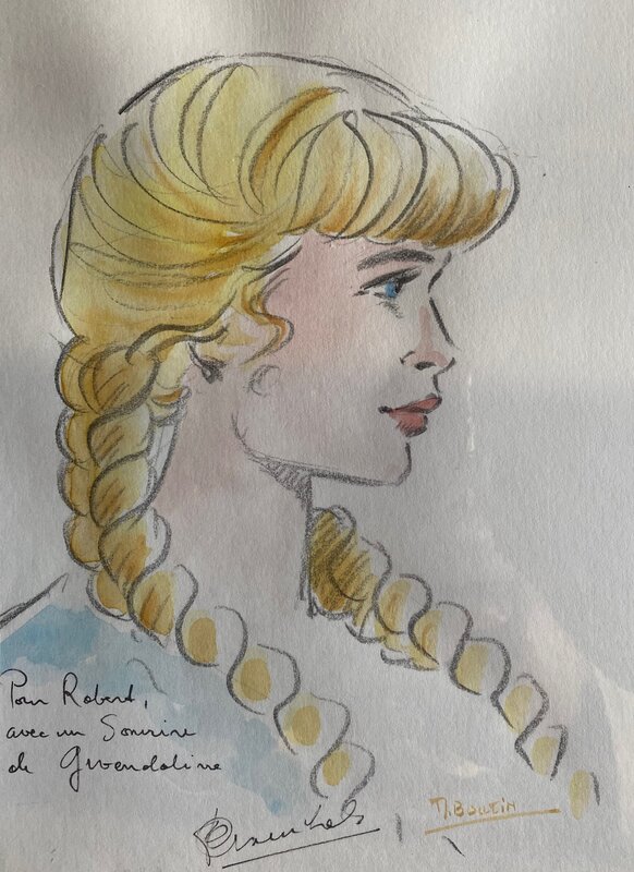 Craenhals, illustration originale, Gwendoline. - Original Illustration