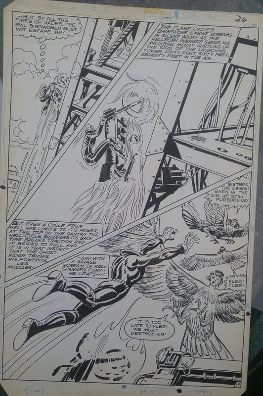 Ghost Rider #53 par Michael Ploog - Planche originale