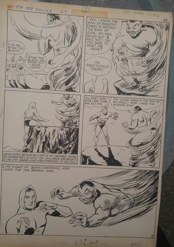 Reg Greenwood, Black Atar Tip Top Comics #67 - Comic Strip